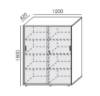 Picture of Uredski ormar s kliznim vratima W RLP-8 Premium